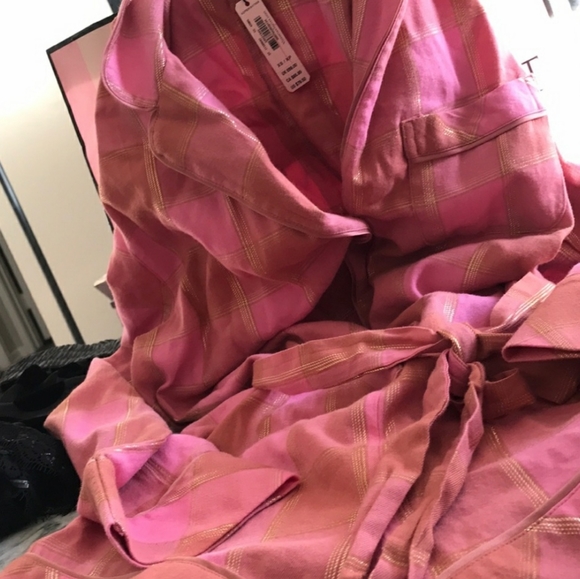 Victoria secrets New plaid romper pajama pink sz M - Picture 4 of 4